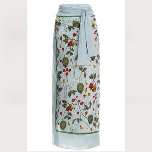 *NWT Agua by Agua Bendita - ORQUÍDEA FRUTAL AZUL COTTON PAREO